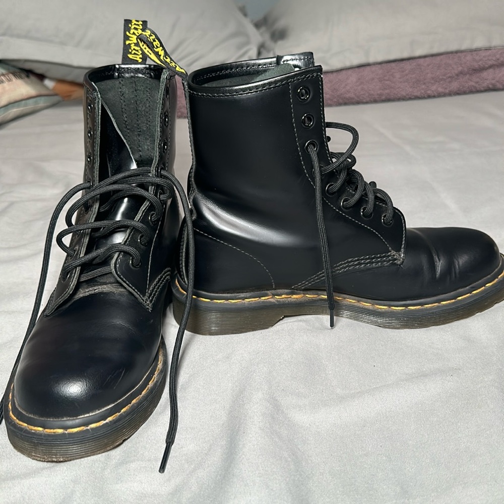 Black Doc Martens, size 8.